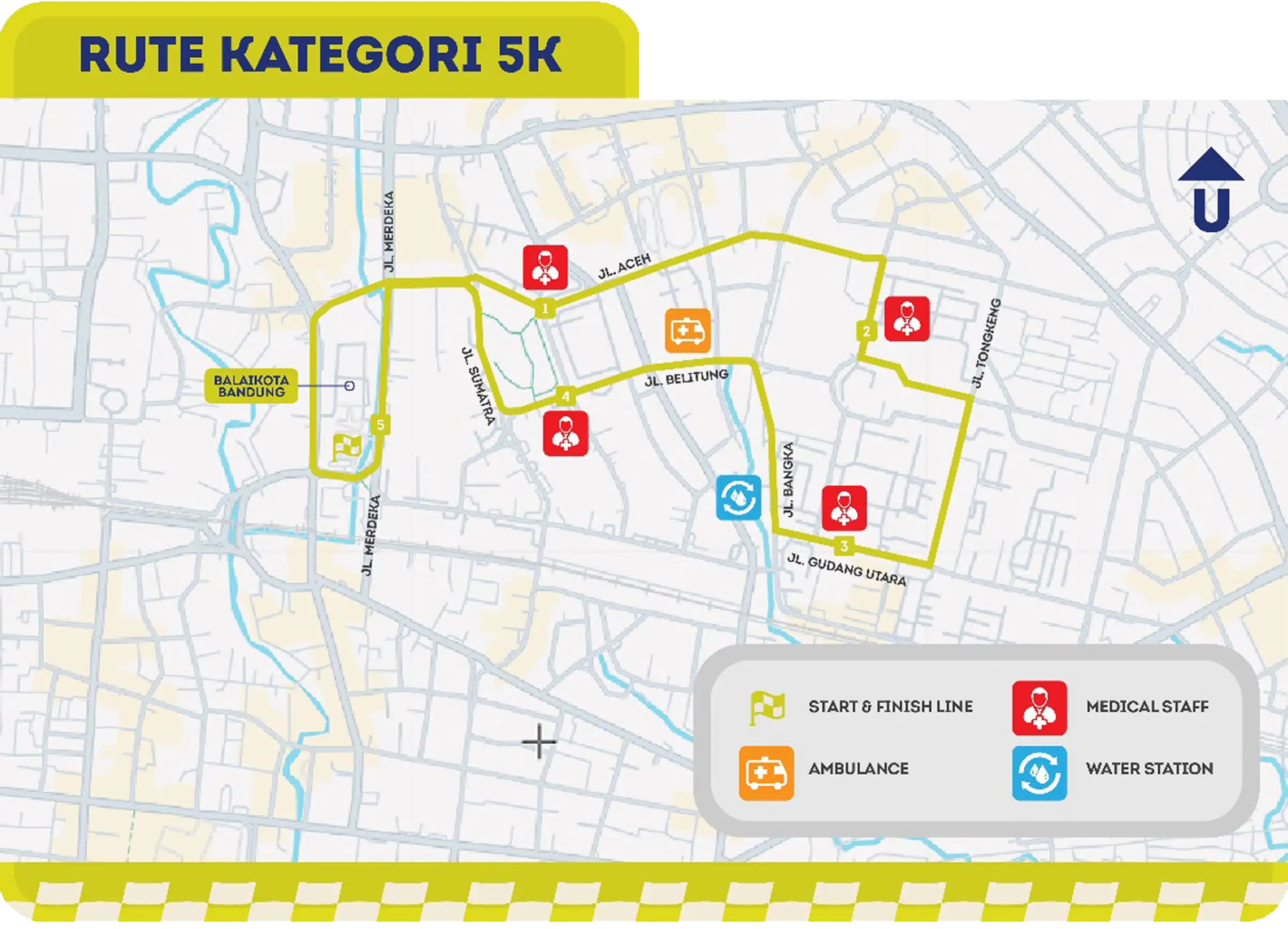 Rute 5K - Bandung QRIS Run